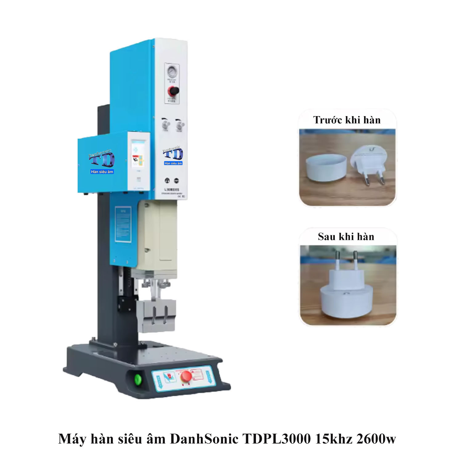 Máy hàn nhựa siêu âm 15khz 2600w chuyên dùng sản xuất thiết bị điện tử TDPL3000